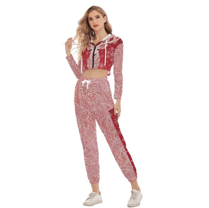 Matching Christmas Family Pajamas or Sweaters. Unique Red & White Rippled Reindeer Design for Parents & Kids. WickedYo.